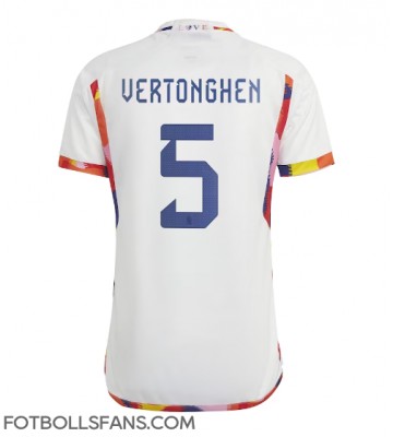 Belgien Jan Vertonghen #5 Replika Bortatröja VM 2022 Kortärmad